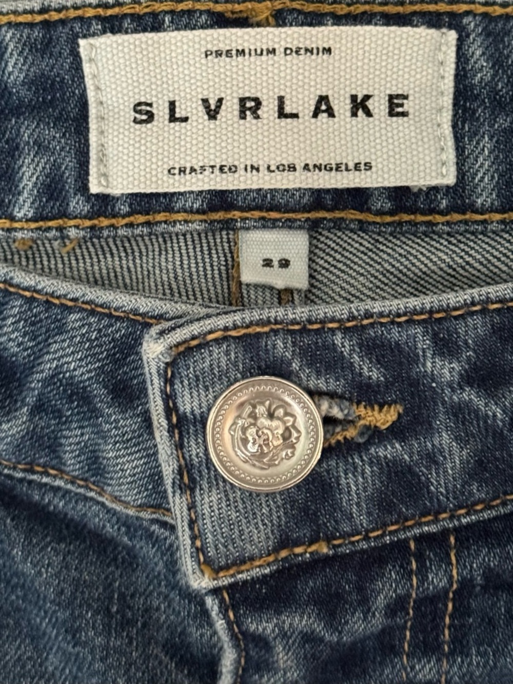SLVRLAKE Premium Denim Lou Lou High Rise Straight Leg Jeans / Size 29